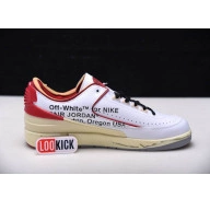 Off-White Low White Red Jordan Retro 2 DJ4375-106 SP 0805